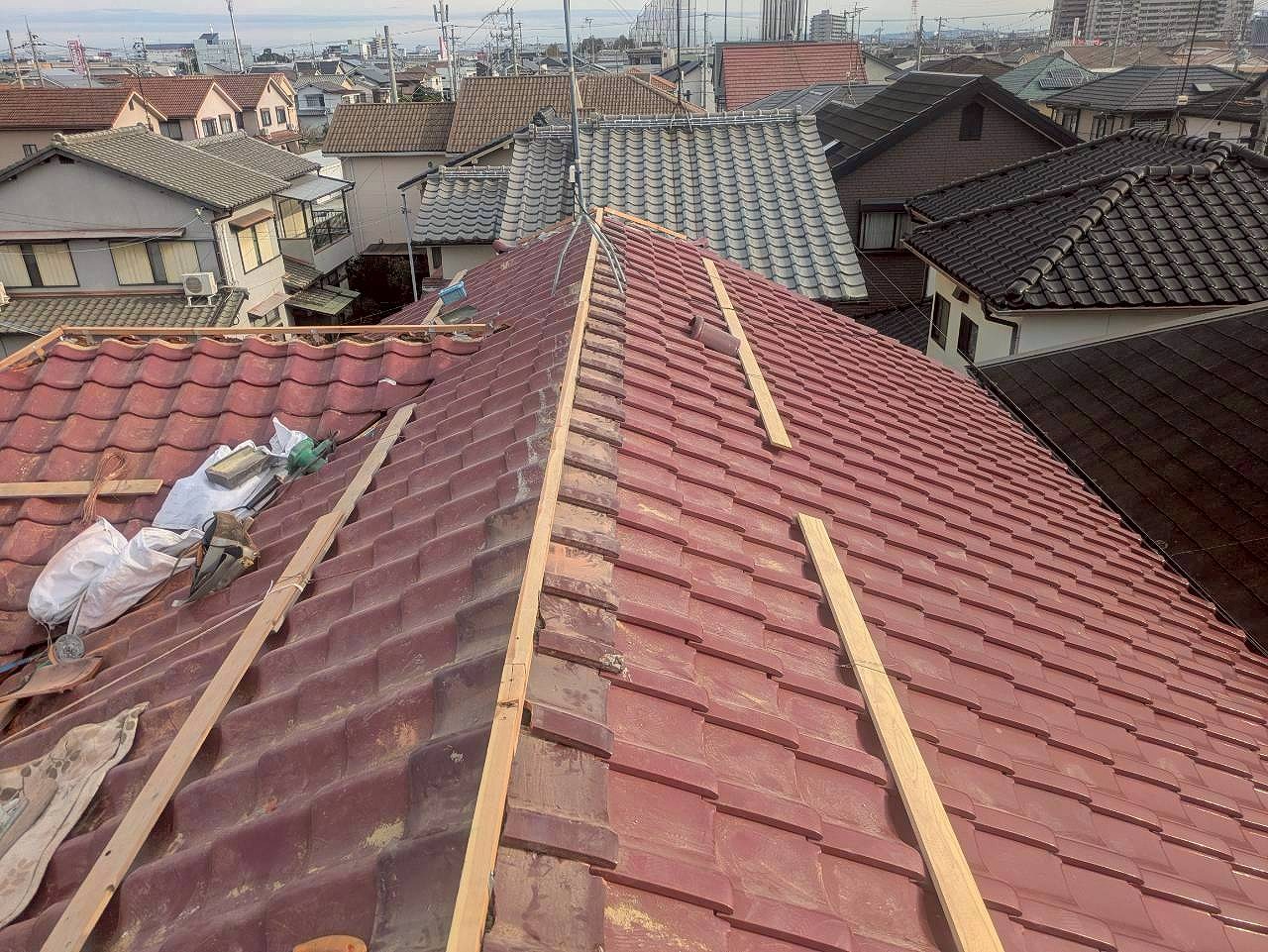 加古川市　棟部分の垂木を設置